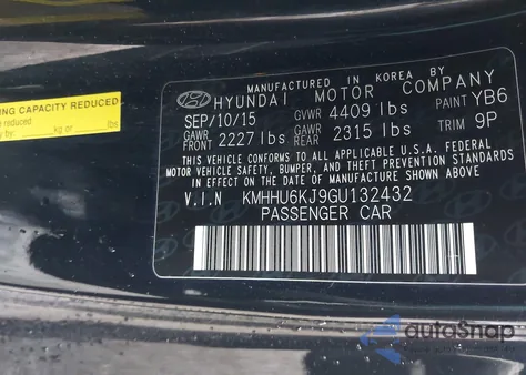 2016 Hyundai Genesis Coupe 3.8 R-Spec from USA, damaged, VIN KMHHU6KJ9GU132432